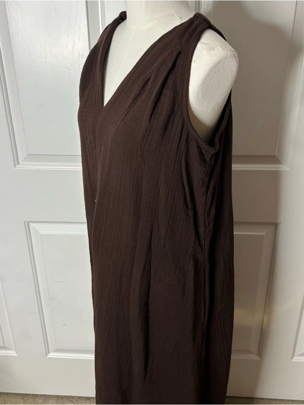 NWT J.Jill (size small) A line cotton gauze maxi dress - Picture 5 of 11